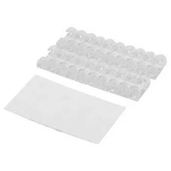 20 шт. держатель для проводов, зажим для шнура, органайзер, клейкий зажим для управления кабелем (прозрачный)