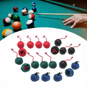 20 шт. держателей для бильярдных мелков с чехлом для шнура и наконечника, практичный контейнер
