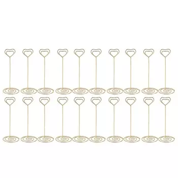 20 шт. держатели для номеров столов железные декоративные подставки для номеров для свадьбы, дня рождения 12 см золото золотистый