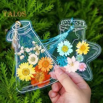20 шт. DIY прозрачные закладки из сухоцветов изысканный дизайн креативные цветочные растения прозрачные закладки украшения I