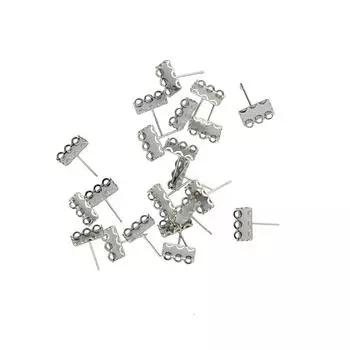 20 шт. DIY серьги-гвоздики с кабошоном, безель, серьги, серебро 10mm