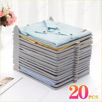 20 шт. Доска для хранения рубашек, складная доска для хранения футболок, органайзер для футболок, многофункциональное портативное хранилище одежды с ручкой