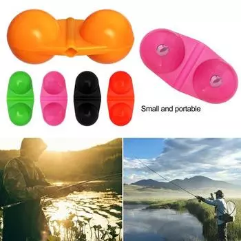 20 шт., двойные погремушки для рыбалки, компактные размеры, портативная леска, погремушки, морская рыбалка, аттрактор, бусины-колокольчики зелёный