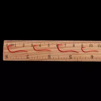 20 шт. двухсекционные красные рыболовные крючки из высокоуглеродистой стали для ловли живой наживки на пляже 9