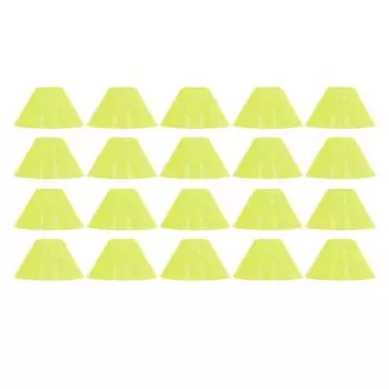 20 шт. футбольные тренировочные маркеры многофункциональные PE футбольные тренировочные диски конусы набор для детей новичков жёлтый
