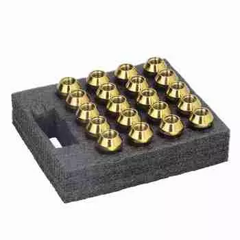 20 шт. Гайки колесные M12x1.5 с торцевой головкой для ключа, высокая твердость, замена для Ford Focus Gold золотой