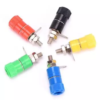 20 шт., гнездовая розетка, 5 цветов, подходит для вилки типа «банан» диаметром 4 мм