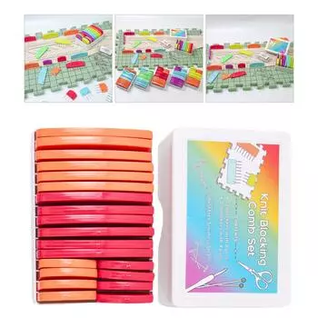 20 шт. гребни для блокировки вязания для блокирования вязания шитья крючком кружева рукоделия проекта изогнутые гребни для блокировки вязания C4