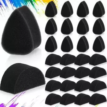20 шт. Губка-кисть высокой плотности для макияжа, губка для взрослых, детей, губки для рисования на лице, кисть для Хэллоуина, Рождества, проектов «сделай сам» C чёрный