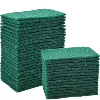 20 шт. губок для мытья посуды, бытовые кухонные губки для удаления масла, губки для мытья кастрюль, не царапающие, многоцелевые, многоразовые, чистящие салфетки 20PCS зелёный