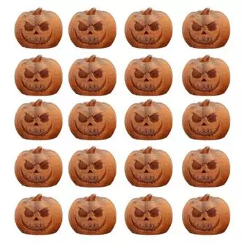 20 шт. Хэллоуин Мини Украшения Тыквы Смола Миниатюрные Тыквы Фигурки Статуи Ремесла Скульптуры на тему Привидений 20PCS