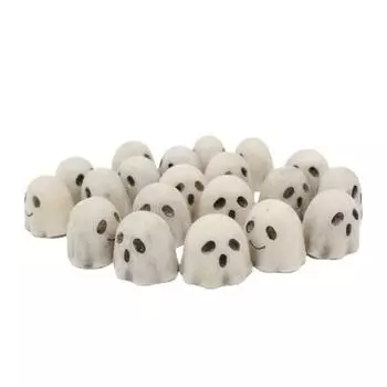 20 шт. Хэллоуин Миниатюрная фигурка привидения Милая крошечная смола Белая статуэтка привидения для сада бонсай песочный стол 20PCS