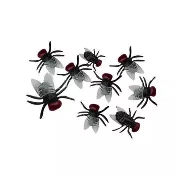 20 шт. Хэллоуин Пластиковые шуточные игрушки украшения Реалистичные One Size чёрный