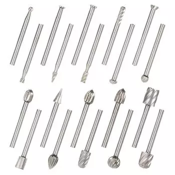 20 шт. HSS фрезы с ЧПУ, 3 мм хвостовик, шлифовальное сверло для дерева, пластика