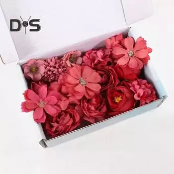 20 шт., искусственная голова цветка, сделай сам, яркий вид, анти-падение, красивая искусственная голова хризантемы, свадебные аксессуары белый