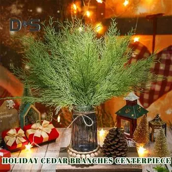 20 шт. искусственные сосновые ветки многоразовые искусственные зеленые листья для поделок поделок реквизит для фотографий домашнее рождественское украшение зелёный