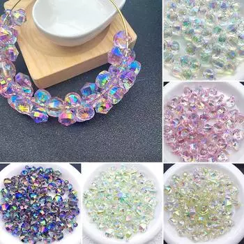 20 шт. Изготовление стеклянных цветных хрустальных бусинок с шариковой огранкой, градиентные бусины своими руками? 20pcs жёлтый