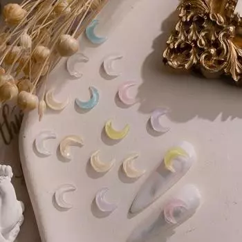 20 шт. изысканных, легко наносимых, привлекающих внимание лунных украшений для ногтей, поддельных подвесок, реквизитов для фотосъемки
