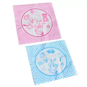 20 шт. Это мальчик девочка очаровательная бумага для вечеринки по случаю дня рождения ребенка Pink