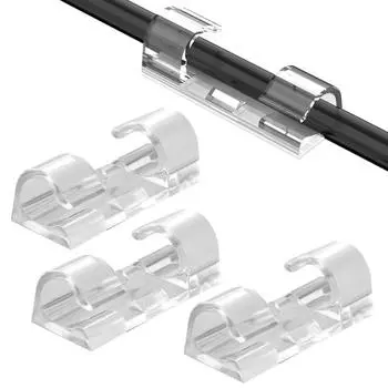 20 шт., кабельное управление, самозажимной прозрачный клей для дома, офиса, ПК, ТВ, ноутбука, провод Ethernet, питание для передачи данных XL