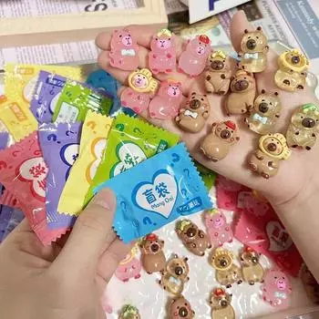 20 шт. капибара случайная упаковка животные модель мини капибара фигурки фигурка украшение для дома детский подарок