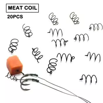 20 шт., катушка для мяса, матовый черный карп, аксессуары для рыбалки, всплывающие бойлы для волос, зиг-риг, чод-зиг-риг, метод подачи, рыболовные снасти, оборудование