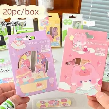 20 шт. Kawaii Banaids для детей, милый мультяшный экстренный кровоостанавливающий пластырь, водонепроницаемая дышащая повязка, клейкие повязки