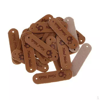 20 шт. классические бирки ручной работы из искусственной кожи, пришивные аксессуары для шитья своими руками-