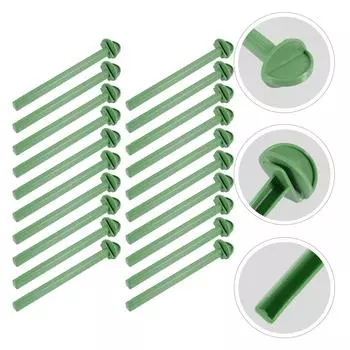 20 шт., клетка для попугаев, попугаев, птичий шест, игрушки, клетка для шлифовки когтей, принадлежности для попугаев, пластиковые игровые стойки, палки 16X3X3CM светло-зеленый