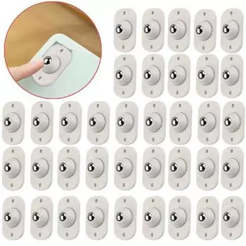 20 шт. колеса для мебели, ролик из нержавеющей стали, самоклеящиеся мебельные ролики, прочные несущие универсальные колеса для дома 20pcs