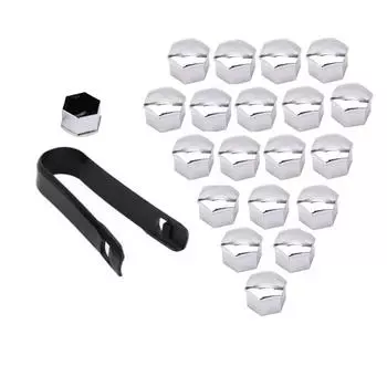 20 шт. колпачков для гаек колес автомобиля, крышка винта ступицы автомобиля, 17 мм, болт, обода, наружное украшение, специальная защита гнезда, пыленепроницаемые автомобильные детали чёрный