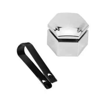 20 шт. колпачков для гаек колес автомобиля, крышка винта ступицы автомобиля, 17 мм, болт, обода, внешнее украшение, специальная защита гнезда, защита от пыли серебряный