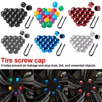 20 шт. колпачков для гаек колес, ступиц колес, обода, центральных винтов, пластиковых колпачков, колпачков для гаек, пылезащитных внешних аксессуаров 17mm серый