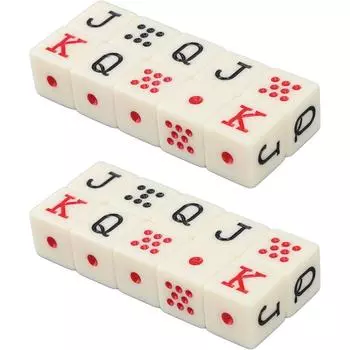 20 шт./компл., 16 мм, квадратные угловые зубы, желтые акриловые покерные кости, JQK, настольные игральные кости, испанские кости