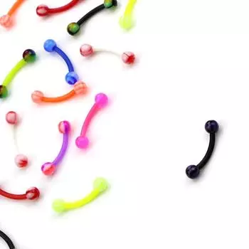 20 шт./компл., изогнутые кольца для бровей со штангой, ювелирные изделия для пирсинга козелка