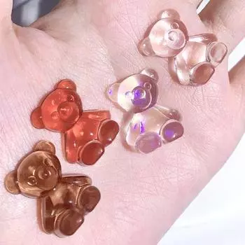 20 шт./компл. карточка для демонстрации ногтей в форме медведя, высокий прозрачный компактный прозрачный гель-лак для ногтей