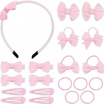 20 шт./компл., комплект аксессуаров для волос для девочек, резинки для волос, эластичные резинки для детей, заколка для волос, держатель для хвоста, резинки для волос, подарок красный