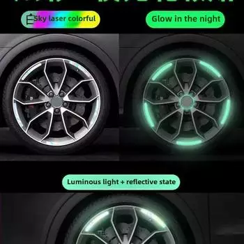 20 шт./компл. люминесцентные наклейки для шин автомобиля мотоцикла предупреждающая наклейка предотвращает столкновение светящаяся в ночи полоска клейкая лента