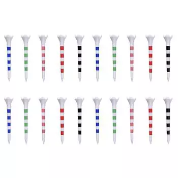 20 шт./компл., пластиковые мячи для гольфа, для обучения водителей гольфа, с низким сопротивлением, с большей дистанцией, с постоянной высотой мяча 83 разноцветный