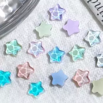 20 шт./компл. Водная рябь Кристалл Морская звезда Звезда Аксессуары для ногтей Звезда Стразы для ногтей Маникюрша зелёный