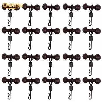 20 шт./компл. вращающиеся вертлюжки с бусинами, снасти для ловли карпа зелёный