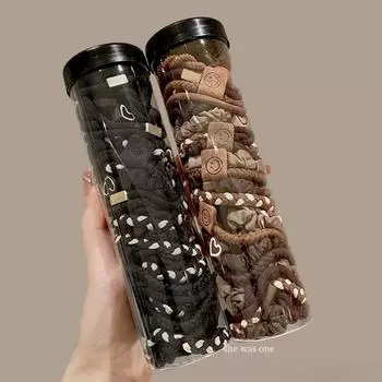 20 шт./компл., высокая эластичность, прочный женский простой зажим для волос, держатель для хвоста, стильная повязка для волос, веревки для волос, аксессуары для волос для девочек чёрный