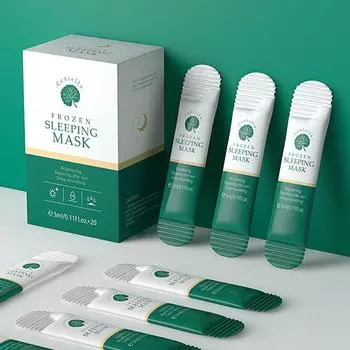 20 шт./компл. желейная маска для лица с центеллой азиатской, питательная, глубокая очистка, увлажняющая, отбеливающая, суживающая поры кожи, маска для сна 3ml20pc/bag