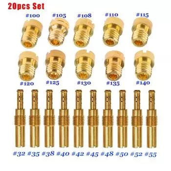 20 шт. комплект главного жиклера карбюратора + медленный/пилотный жиклер для замены PWK OKO CVK