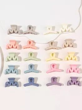 20 шт. Конфетные случайного цвета маленькие милые мини-заколки-крабики для волнистых волос для женщин, девочек, 1,1 дюйма, нескользящие заколки для челки, аксессуары для волос для детей