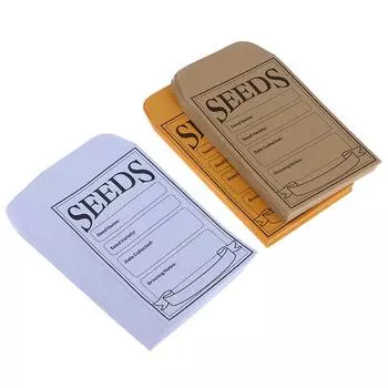 20 шт., конверты для семян из крафт-бумаги, закрывающиеся самоклеящиеся пакеты, пакеты для хранения семян для сбора овощей, цветов, мешки для хранения семян 20pcs коричневый