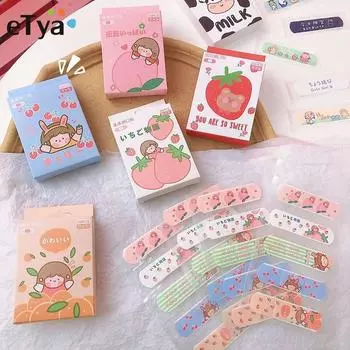 20 шт./кор., милые мультяшные повязки для девочек, гемостаз, клейкие повязки, аптечка первой помощи для детей