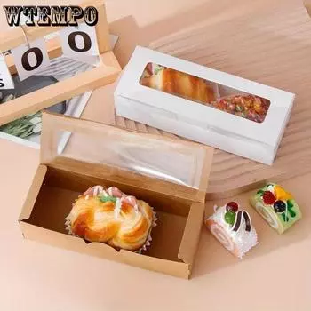 20 шт. Коробки для макарон, прямоугольная бумажная подарочная упаковка, подарочные коробки с откидной крышкой для 6-8 макарон, коробки для десертов, печенья, конфет, домашней выпечки, ресторанов 20pcs белый