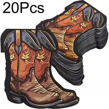 20 шт. ковбойские салфетки украшения стола ковбойские сапоги дизайн салфетки креативные ковбойские сапоги салфетки ресторан 1 цвет