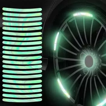 20 шт. красочные светоотражающие полосы для ступицы колеса автомобиля мотоцикла наклейки для стайлинга автомобиля наклейки для авто мото декора наклейки аксессуары